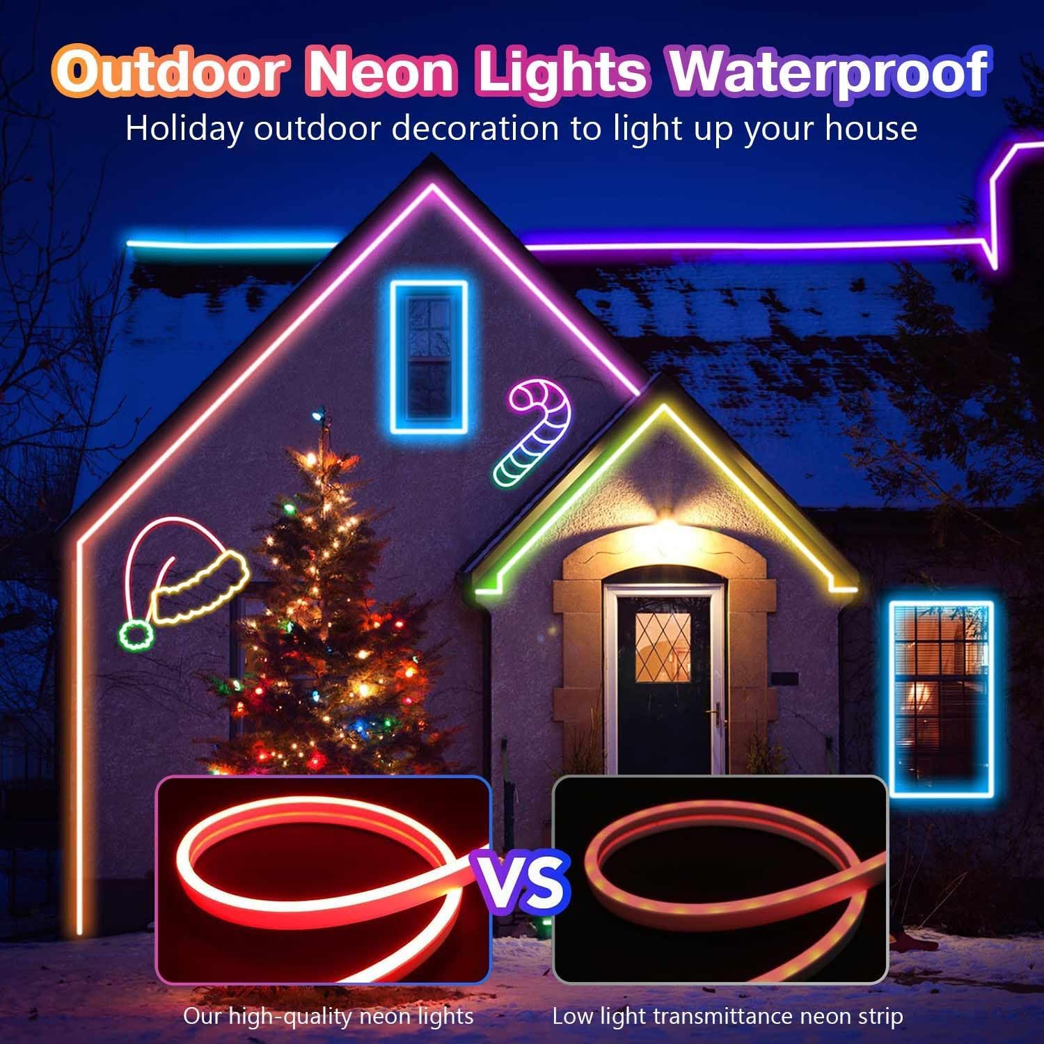 DC5V USB Neon RGB Strip LED Light Tuya WiFi Smart Strip Light IP67 Waterproof RGB DIY Flexible Tape Dream 16 Color For Alexa - 39