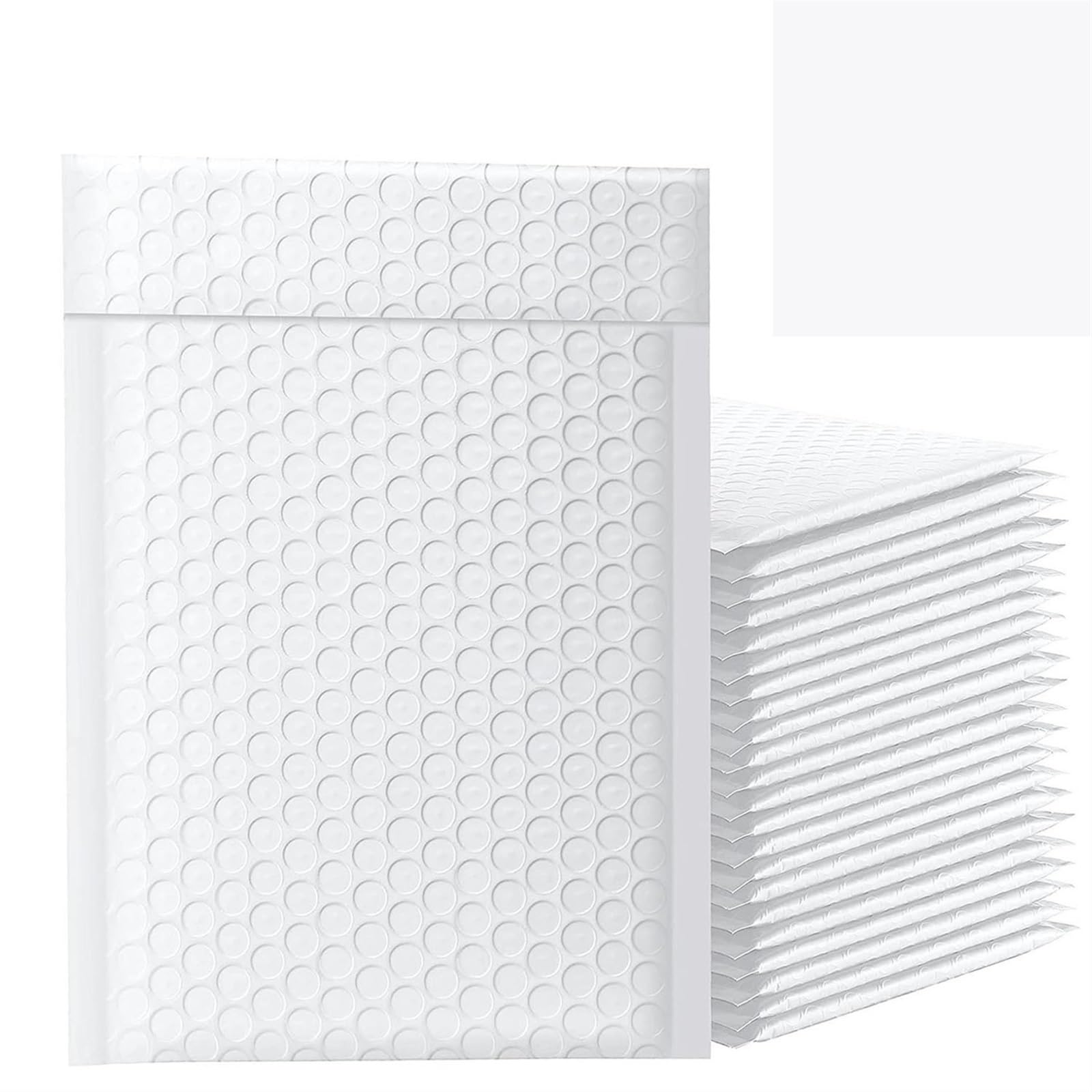 Luftpolsterversandtasche 100 Stück Holografische Versandtaschen, Gepolsterte Poly-Blasen-Versandumschläge For Verpackungen, Selbstklebende Versandtaschen, Luftpolsterpolsterung(100pcs White,11*15cm)