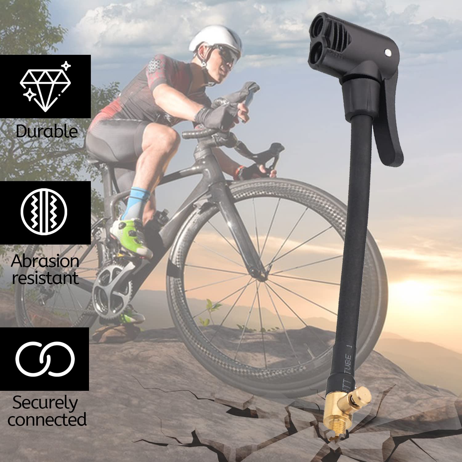 Connettore Valvola Pneumatica Universale Air Chuck Pneumatico Adattatore Valvola bici per Auto Adattatore a Sgancio Rapido per Gonfiatori Pompa d'Aria Compressore