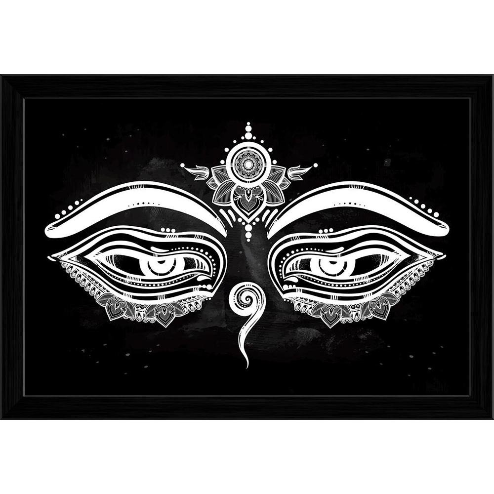 ArtzFolio Lord Buddha Eyes D1 Premium Canvas Painting for Bedroom