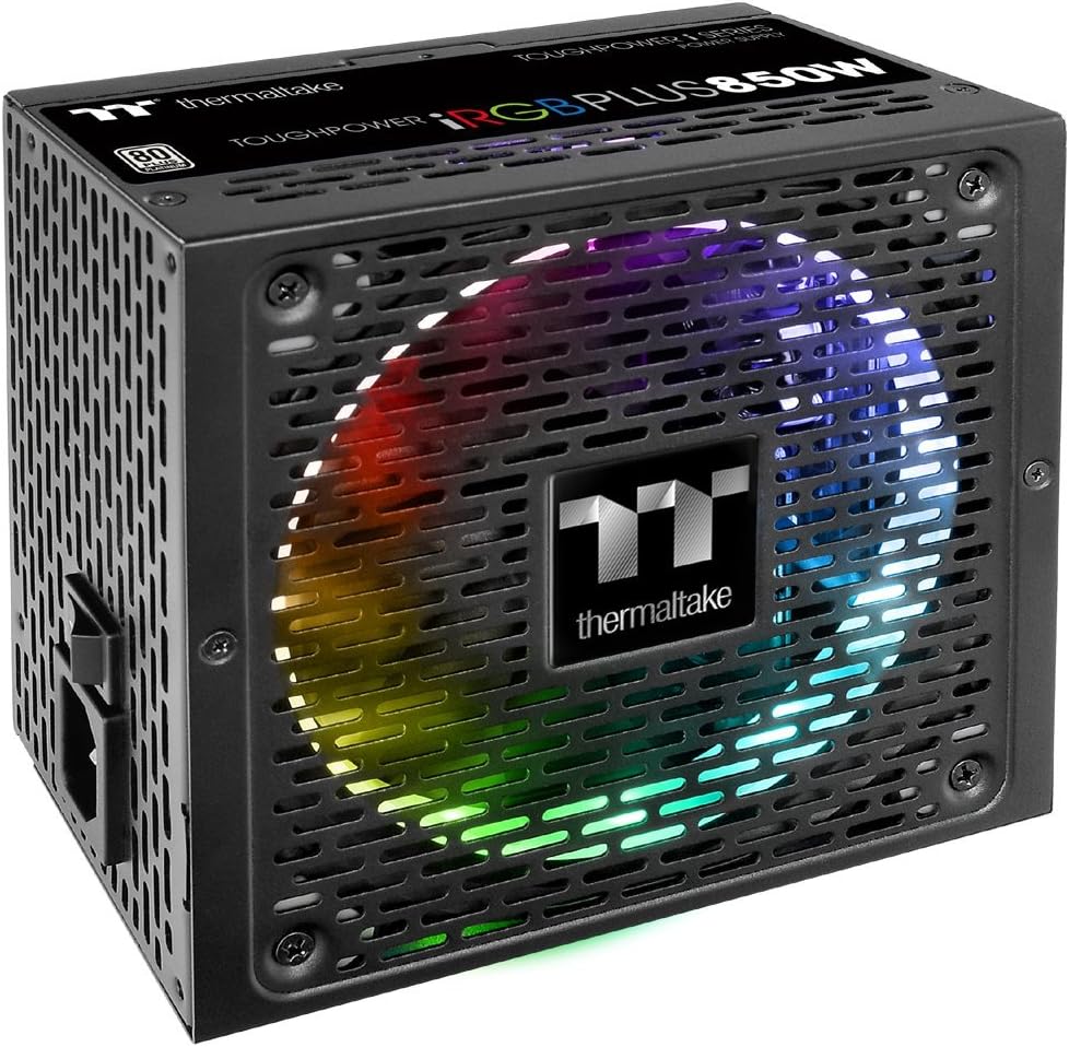 Thermaltake Toughpower iRGB Plus 850W 80+ Platinum Digital RGB LED Smart Zero Fan SLI/Crossfire Ready ATX12V v2.4 / SSI EPS v2.92 Power Supply thumbnail 3