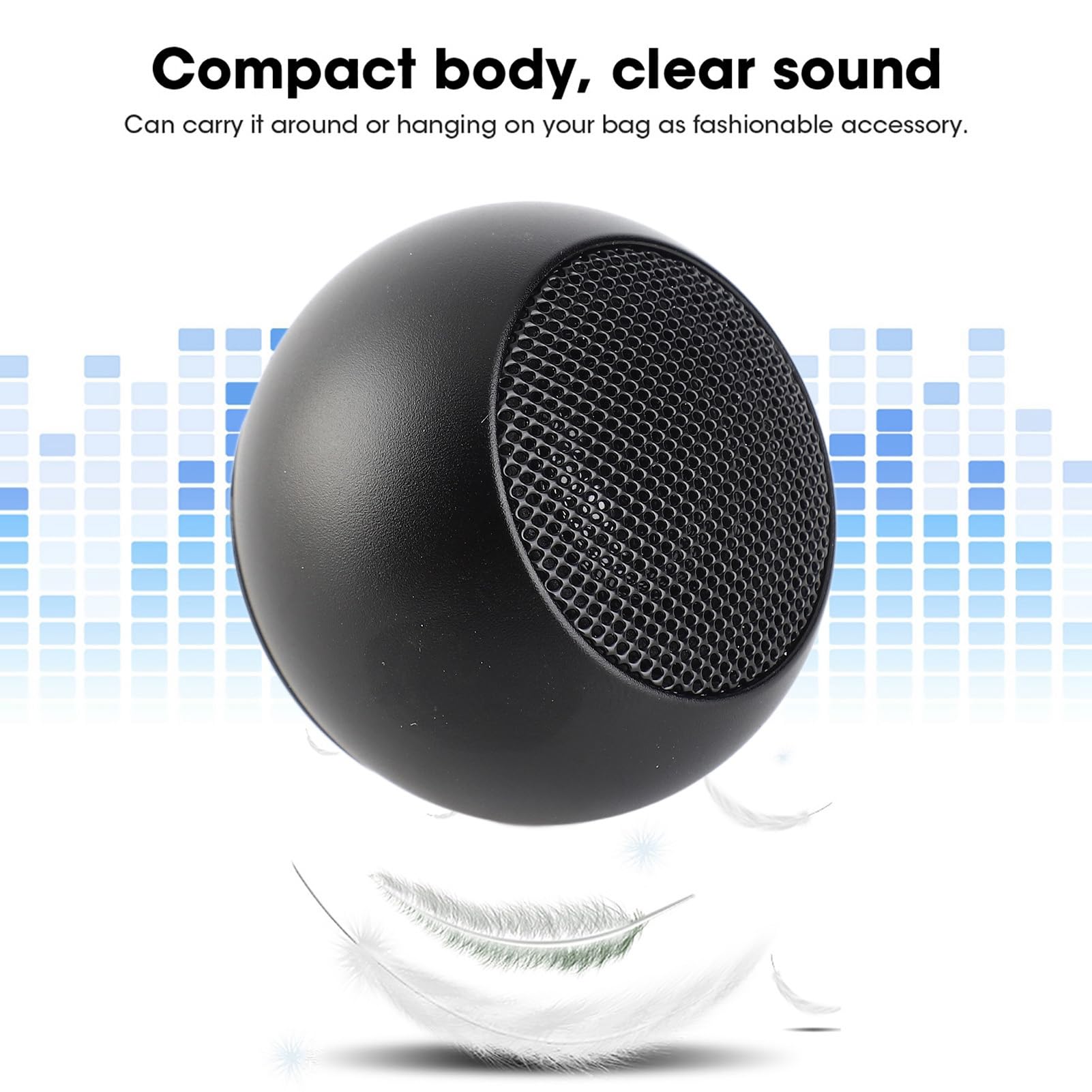 BM3d Aluminium Noir Haut-Parleur Hi-FI Stéréo Portable Corps Compact Sound Clair pour Les Voyageurs