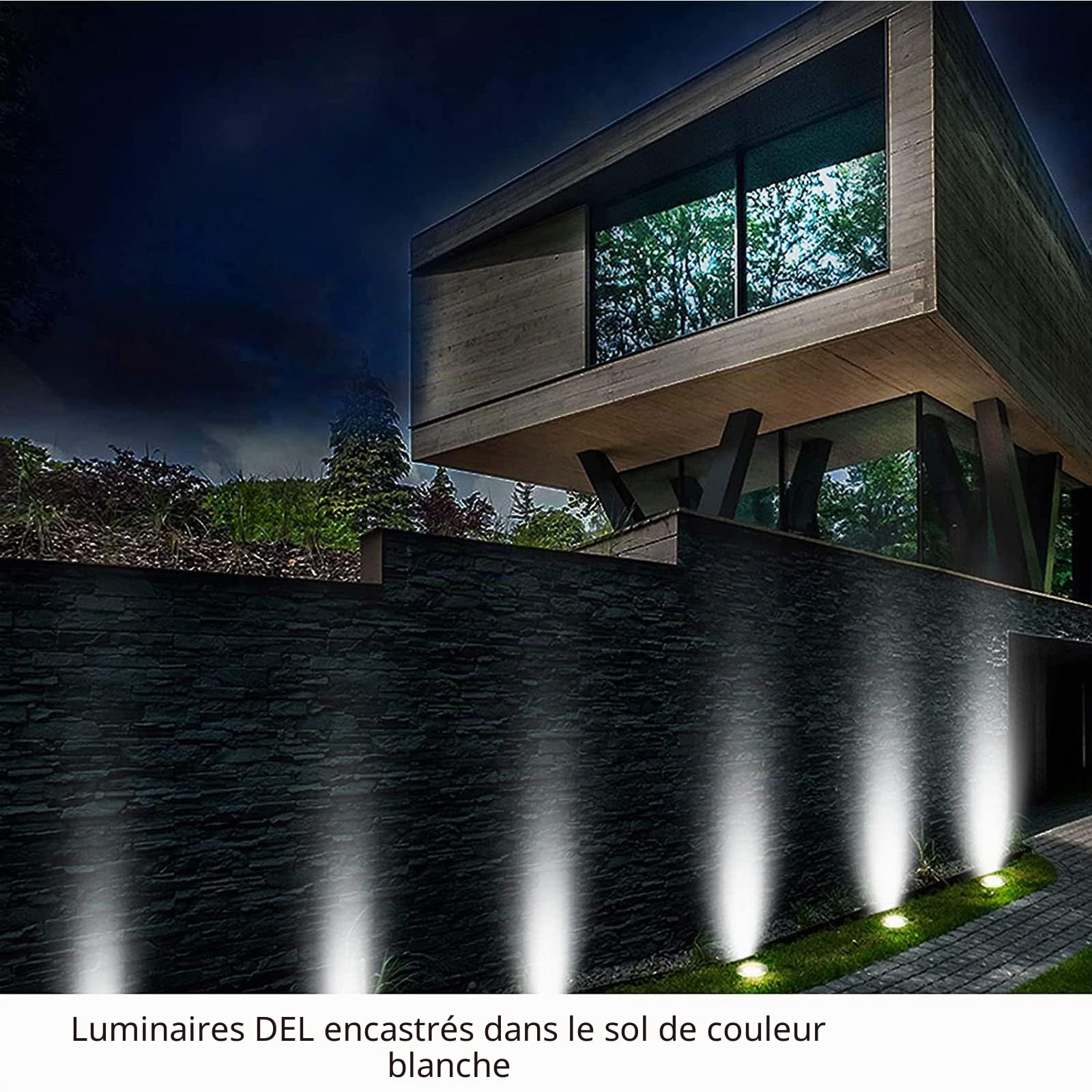 Spot led extérieur encastrable 4 PACK 3W IP67 Rond 300 Lumen Lampe d'éclairage pour Jardin Terrasse Chemin Cour Garage