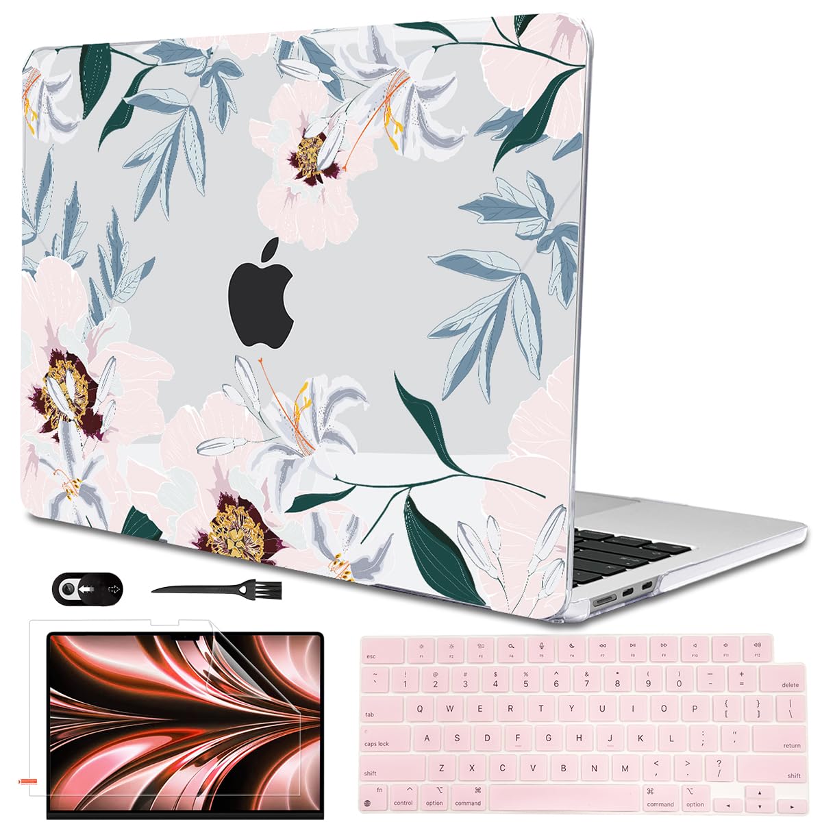 LCMOCICO for New MacBook Air 13.6 inch Case 2025 M4 A3240 Cover