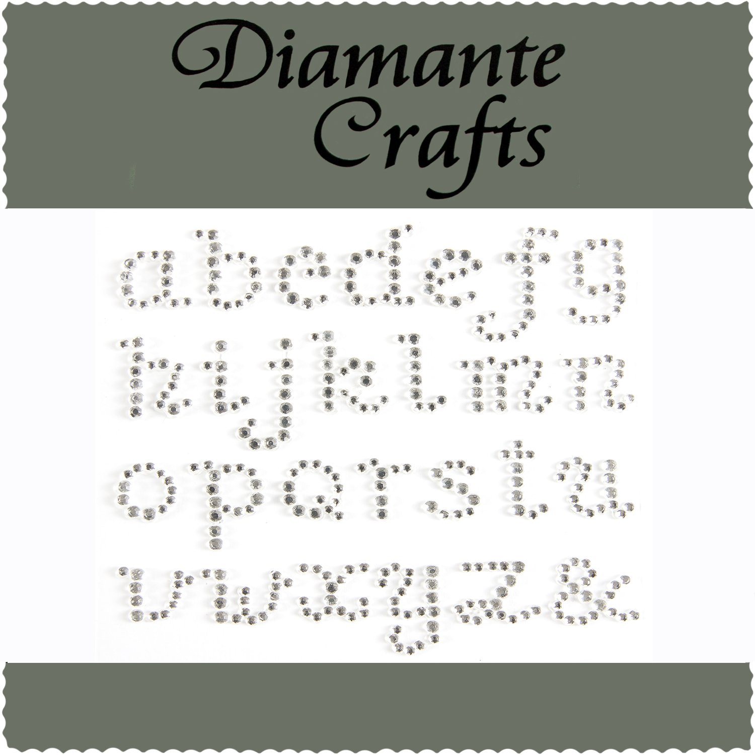 Diamante Crafts Diamante Alphabet Letters Self Adhesive Craft Rhinestone Embellishment Gems Lc - Created Exclusively