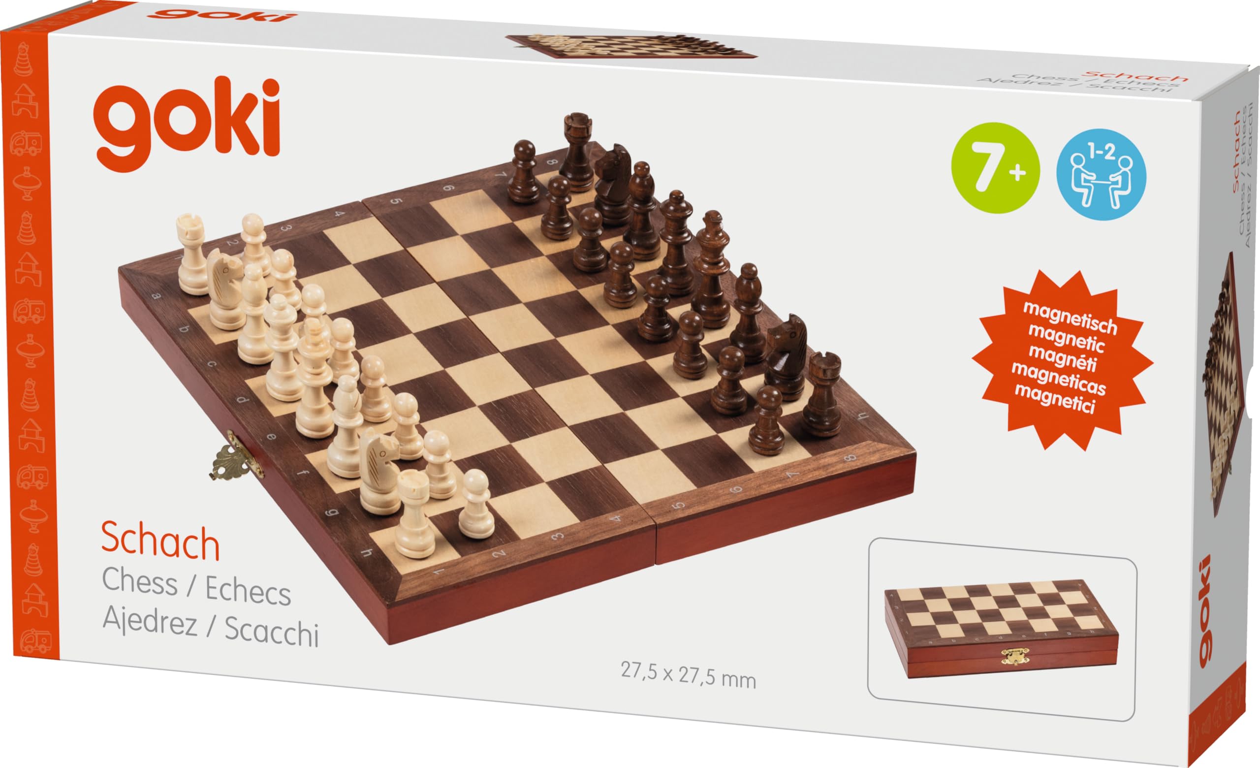 Goki 56920 - Gioco di Scacchi in Legno [Importato dalla Francia]