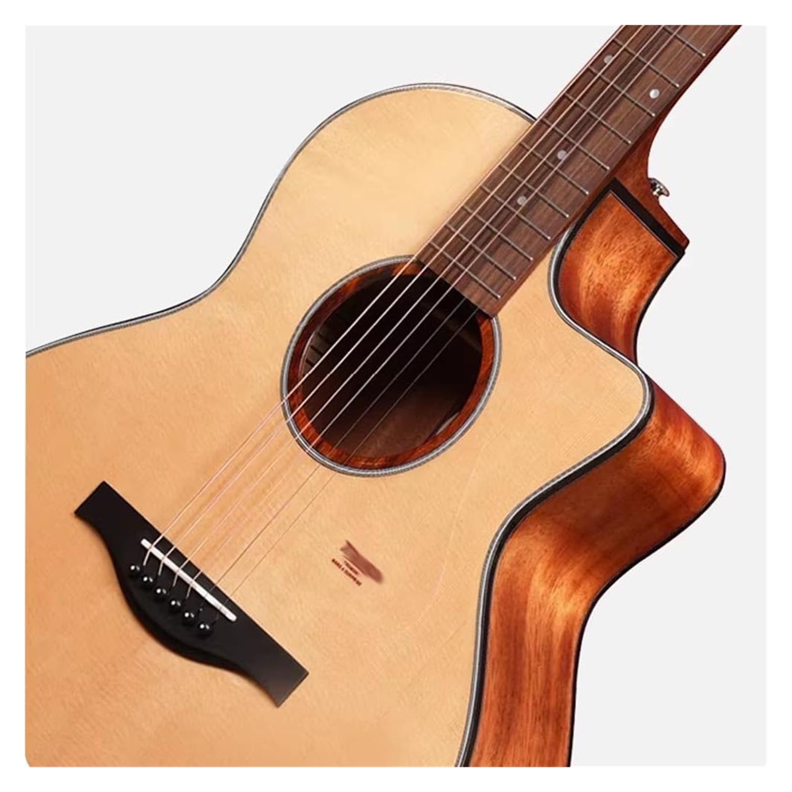 Chitarra acustica, 104 cm, 6 capotasto in abete cuerdas per principianti, intermedi adulti e adolescenti (rosa)