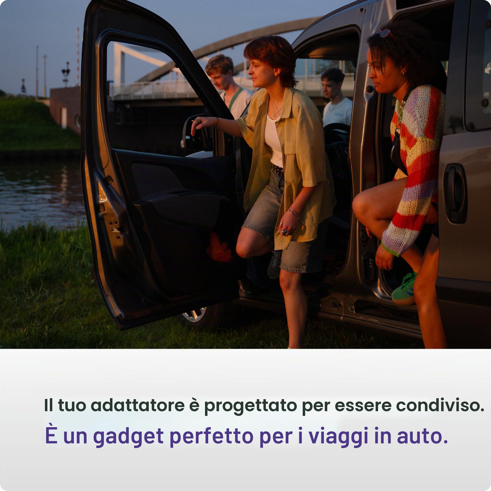 AAWireless Two+ Android Auto e Apple Carplay 2 in 1 - Connessione wireless tramite Bluetooth e WiFi - Adatto per iOS 10+ e Android 11+ - Pulsante multifunzione - Prodotto in Europa