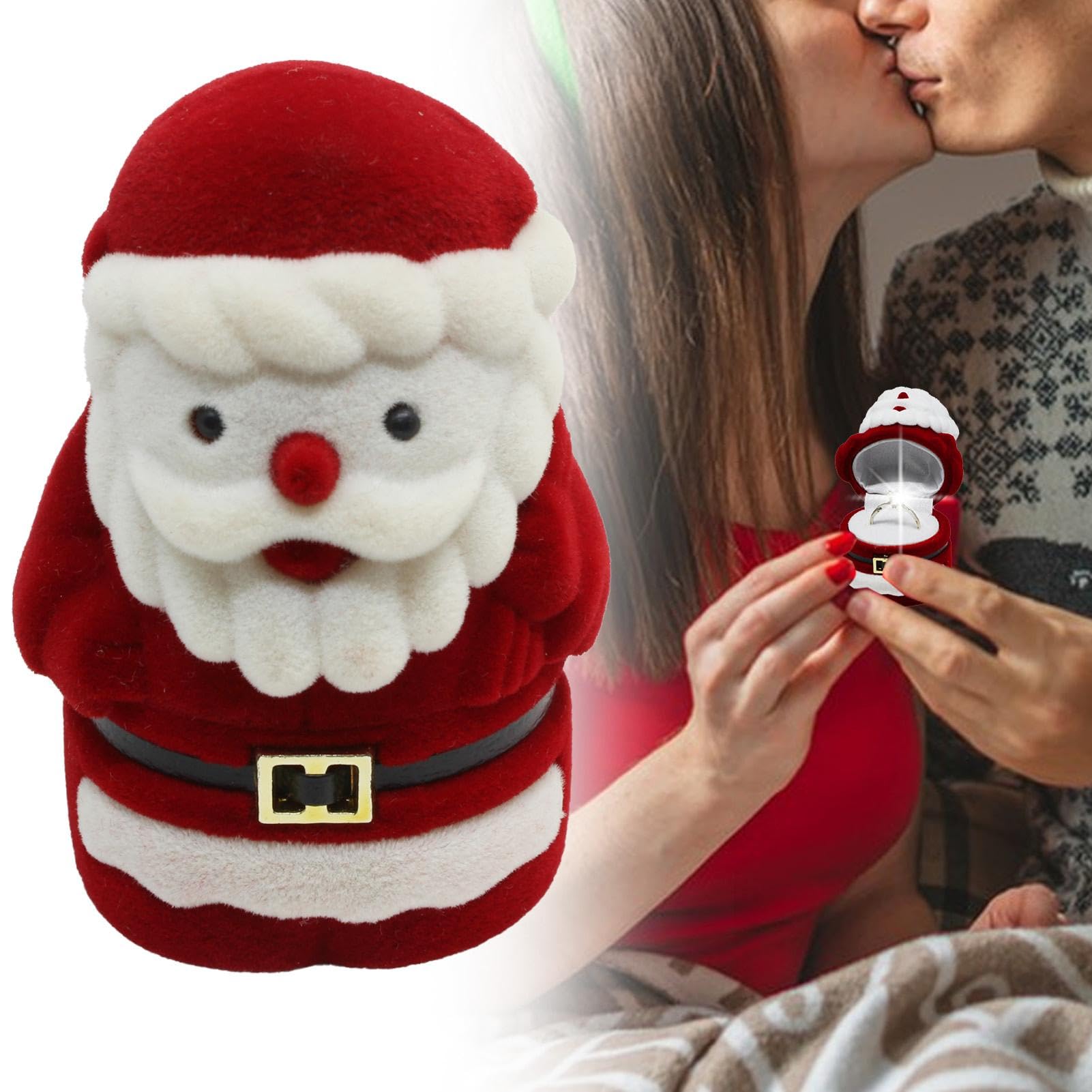 Amazon.co.jp: Pzuryhg クリスマスリングボックス サンタクロース