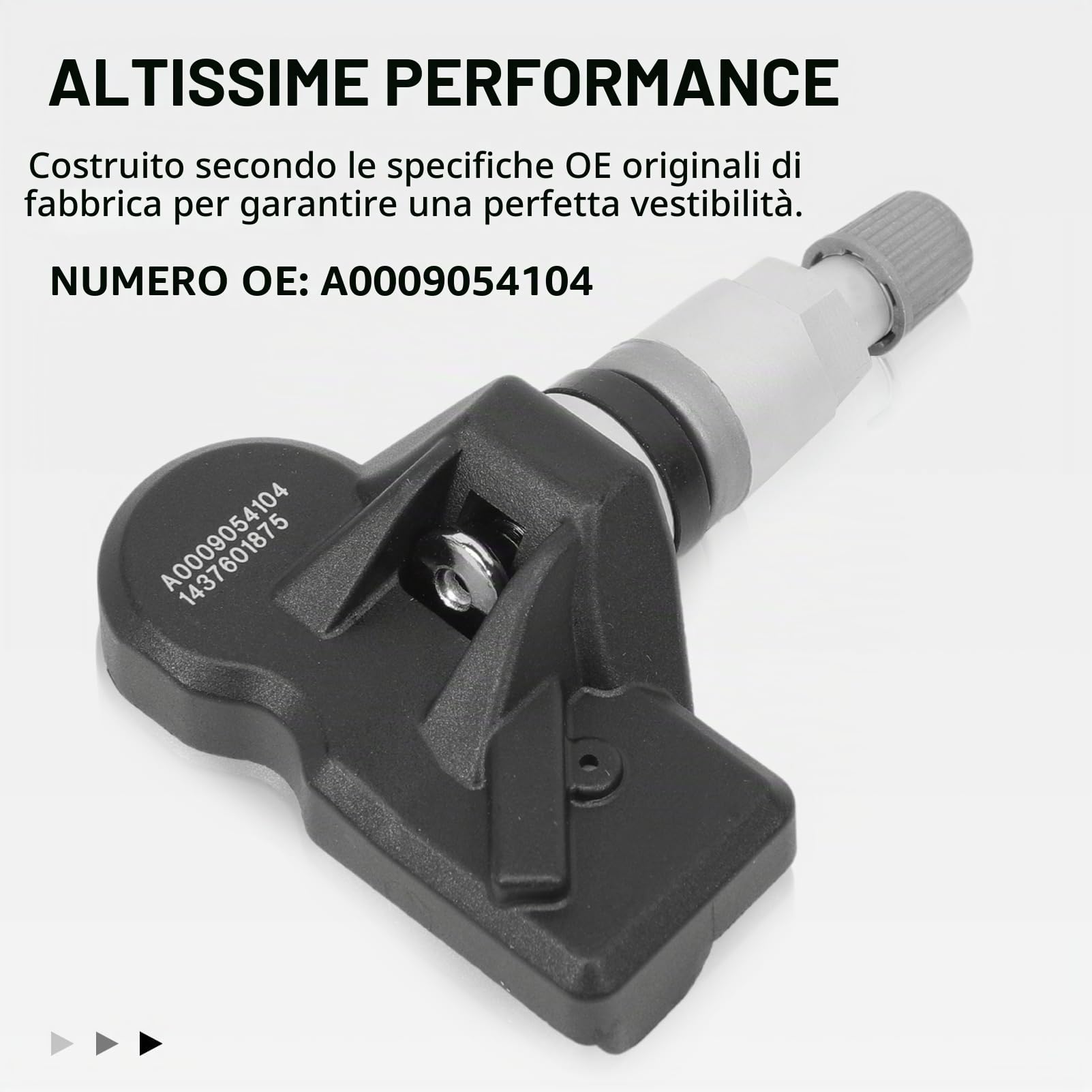 4x TPMS RDKS Sensore Controllo Pressione Pneumatici per Classe A W177 AMG, B, CLA, CLS W257, E W213 S213, G, GLA H247, GLB X247, GLE W167, Sprinter A0009054104