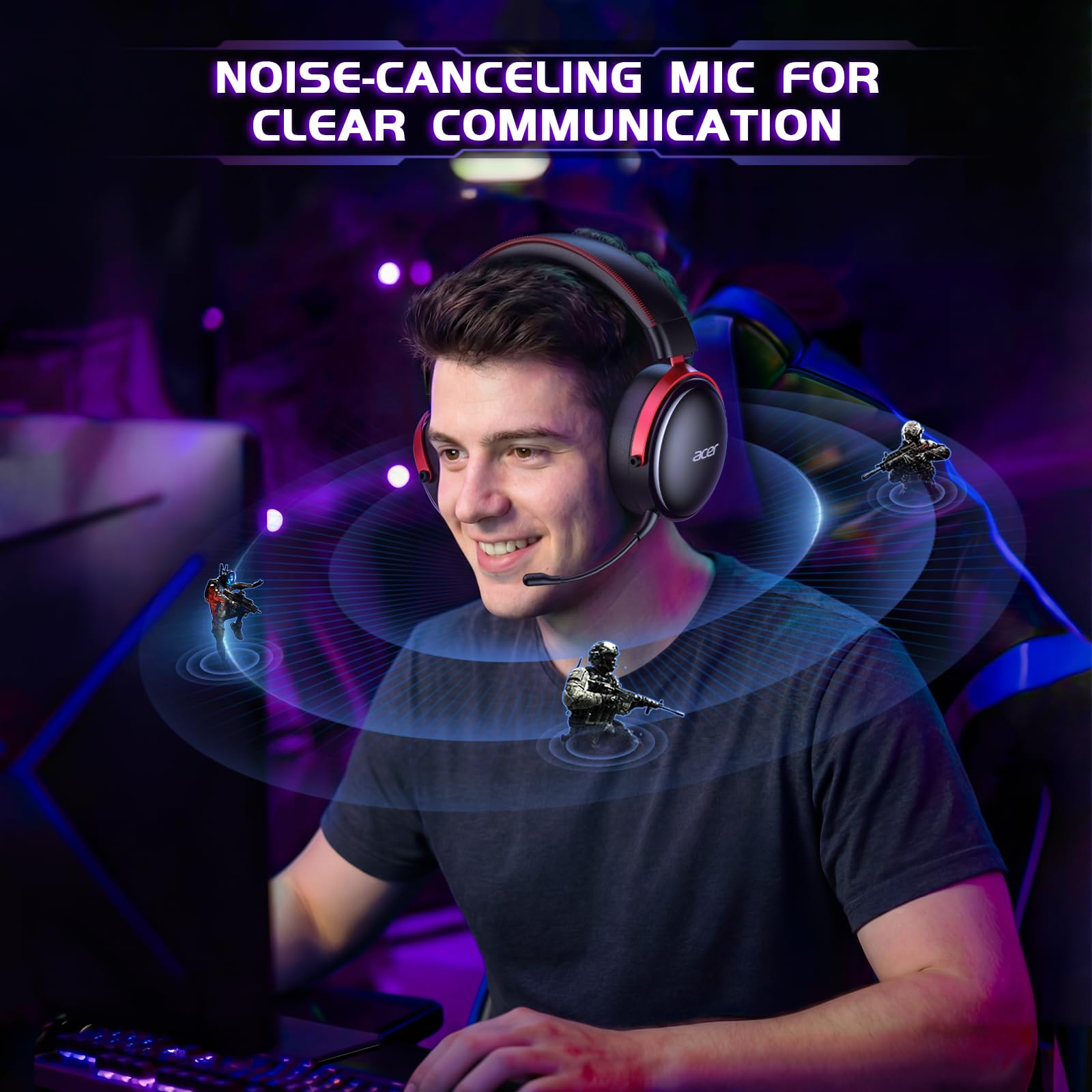 Acer Nitro Wireless Gaming Headset Gallery Image