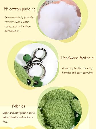 Cute Keychain Frog Plush Keychain Accessories Kawaii Keychains for Backpacks, Bags, Purse, Phone, Car Key Ring, Birthday Christmas Valentines Day New Year Gifts for Men Women