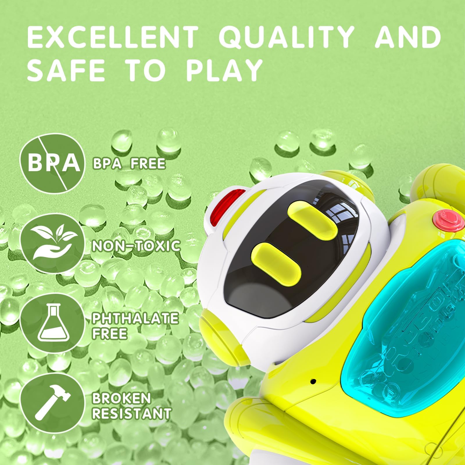 Juguetes de aprendizaje para bebé, actividad para caminar, robot de control remoto con música, sonidos, luz interactiva, juguete para niños pequeños de 1, 2, 3 años, regalo de cumpleaños 2