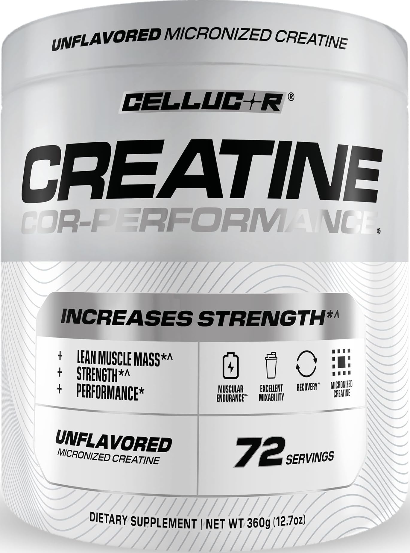 Cellucor Cor-Performance Creatine Monohydrate for Strength and Muscle Growth, 72 Servings