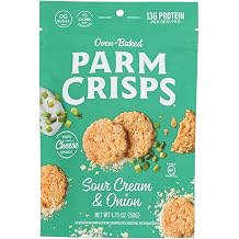 Parm Crisps Sour Cream & Onion Cheese Crisps, 1.75oz Bag Pack of 12