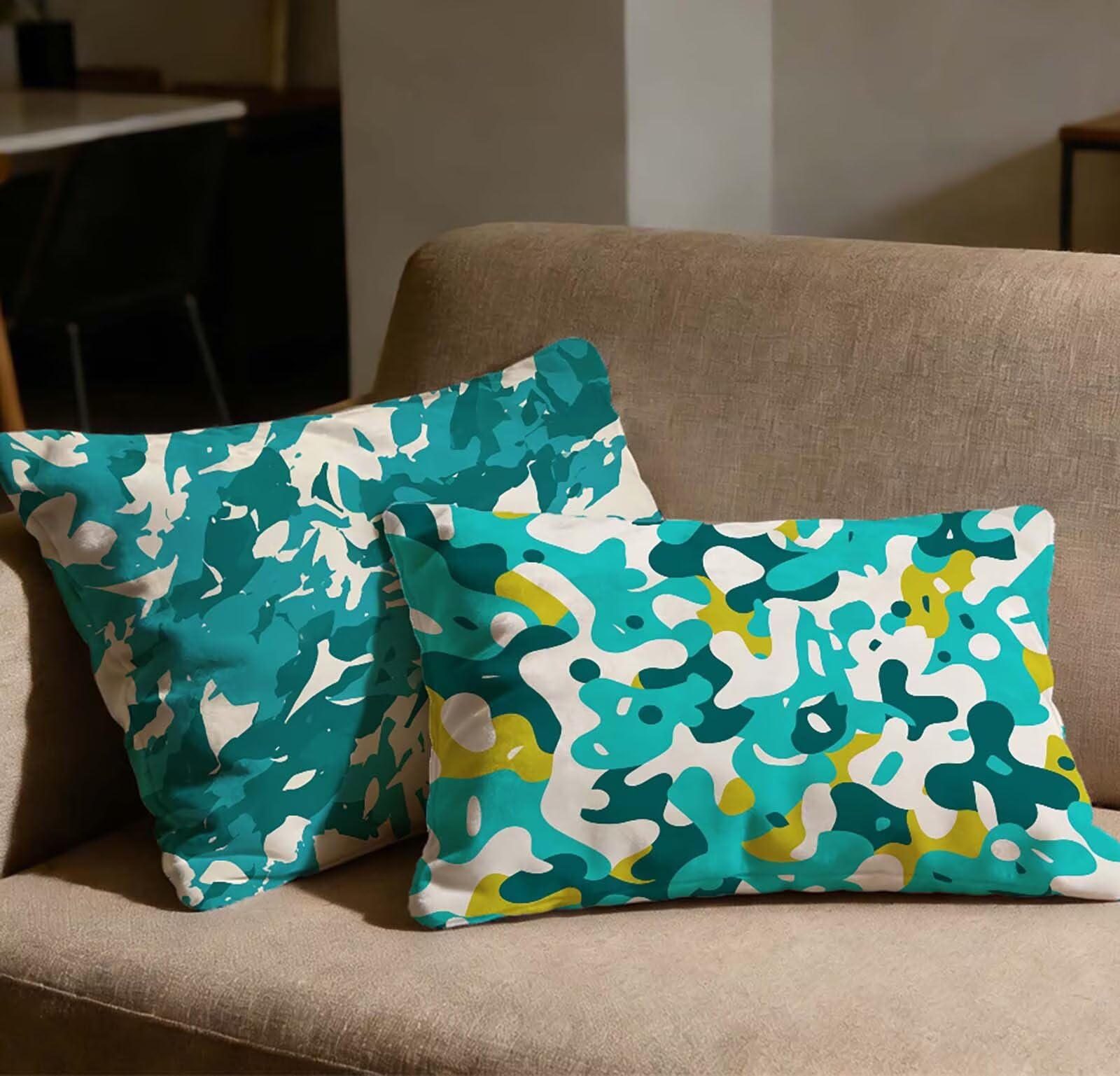 Taie oreiller 40x70 turquoise velours pour deco canapes de salon moderne