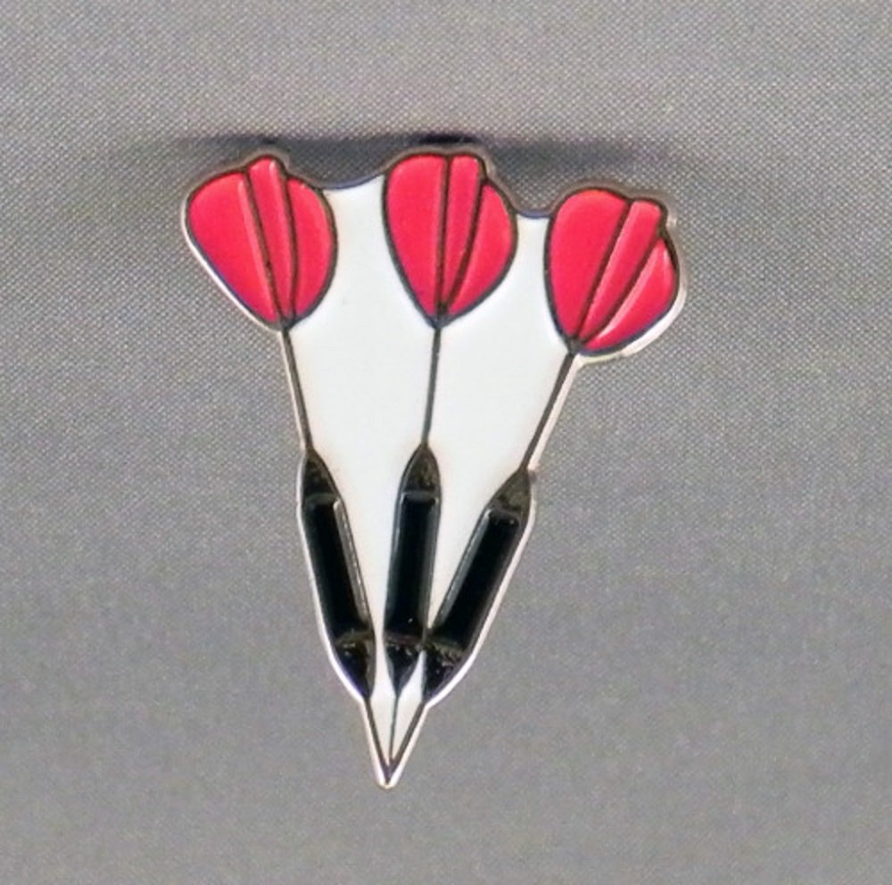 Metal Enamel Pin Badge Brooch Darts Dart Arrows Dartboard Trio Three Darts