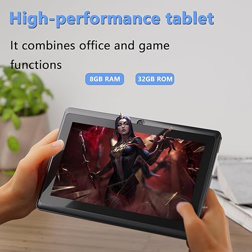 Miniatura 6 de ZZB Tablet Android 14 de 7 pulgadas, 8 GB de RAM (4 GB expandibles) 32 GB ROM Tablets soporta 1 TB MicroSD, doble cámara Tableta 5G WiFi-6 Android