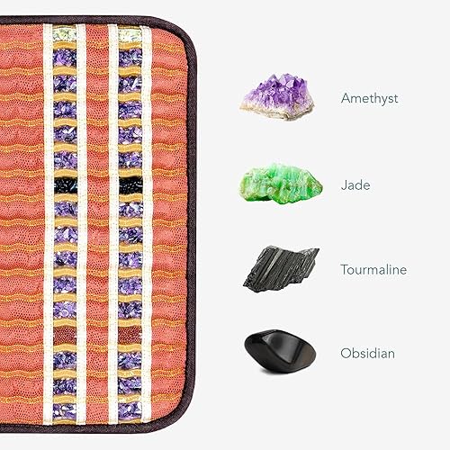 Miniatura 2 de HealthyLine, TAO-SOFT-1818, TAO MAT Pequeño 1818, Piedras preciosas amatista, turmalina, obsidiana., 1