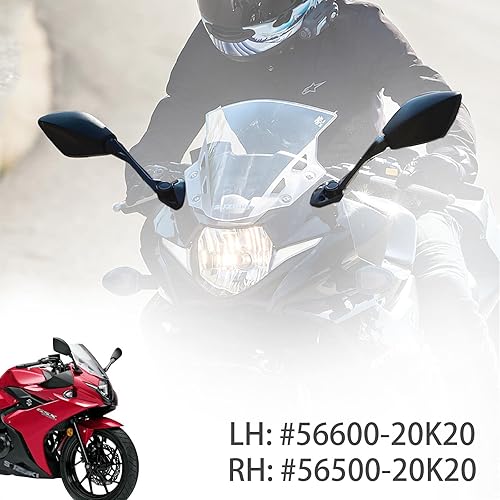 Miniatura 8 de KiWAV Reemplazo de espejo lateral izquierdo y derecho derecho derecho compatible con Suzuki GSX-250R 2018 2019 se vende por par