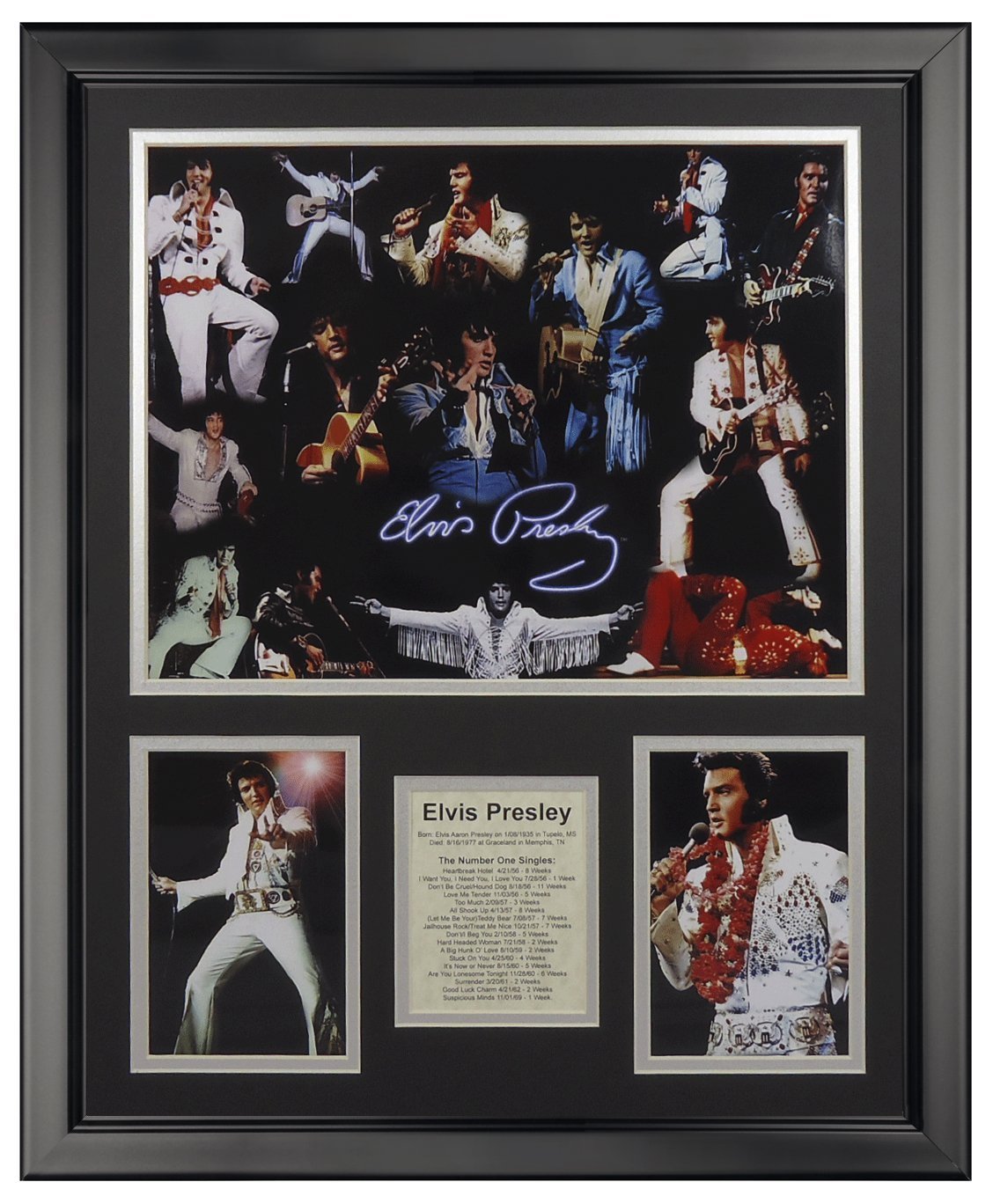 Cadre photo Elvis Presley Legends Never Die de qualité supérieure