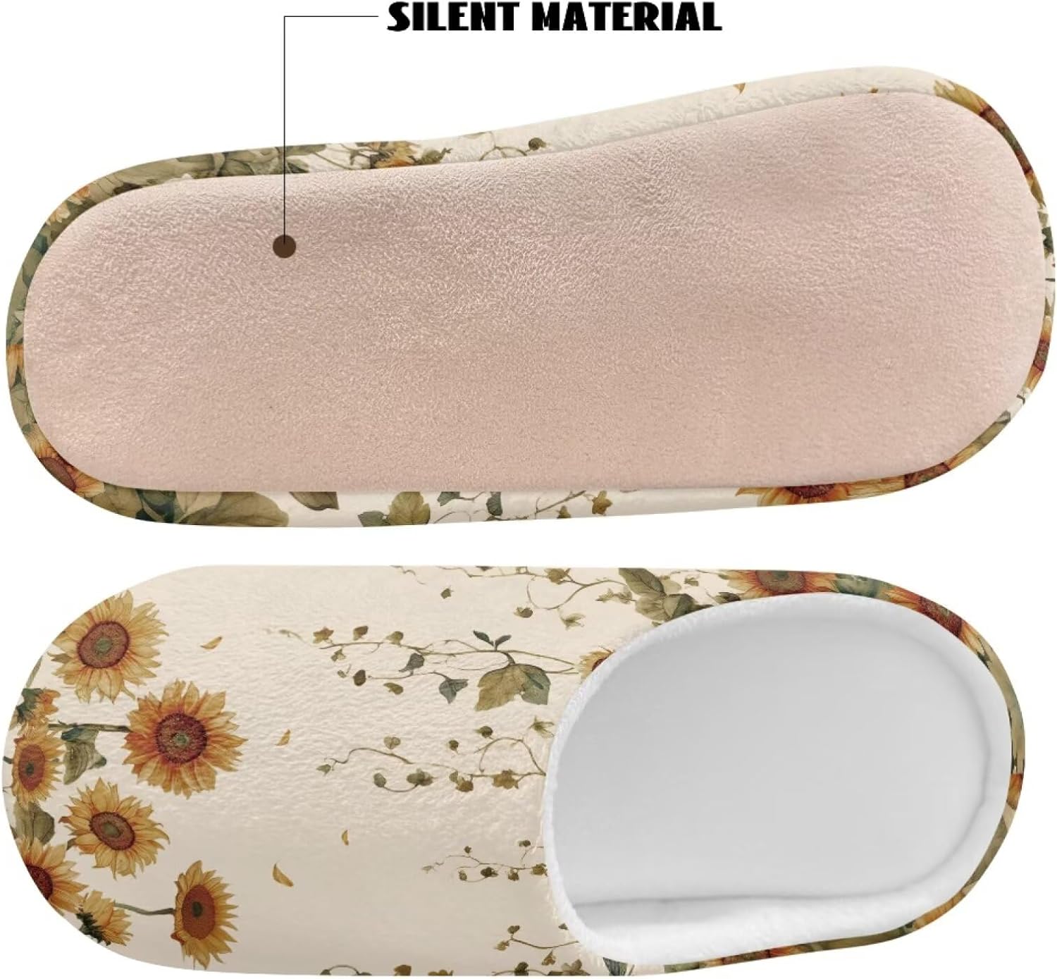 JoyLamoria 6 Pairs Flower Pattern Disposable Slippers Guests Slipper for Hotel,Spa,Travel,Shoeless Home