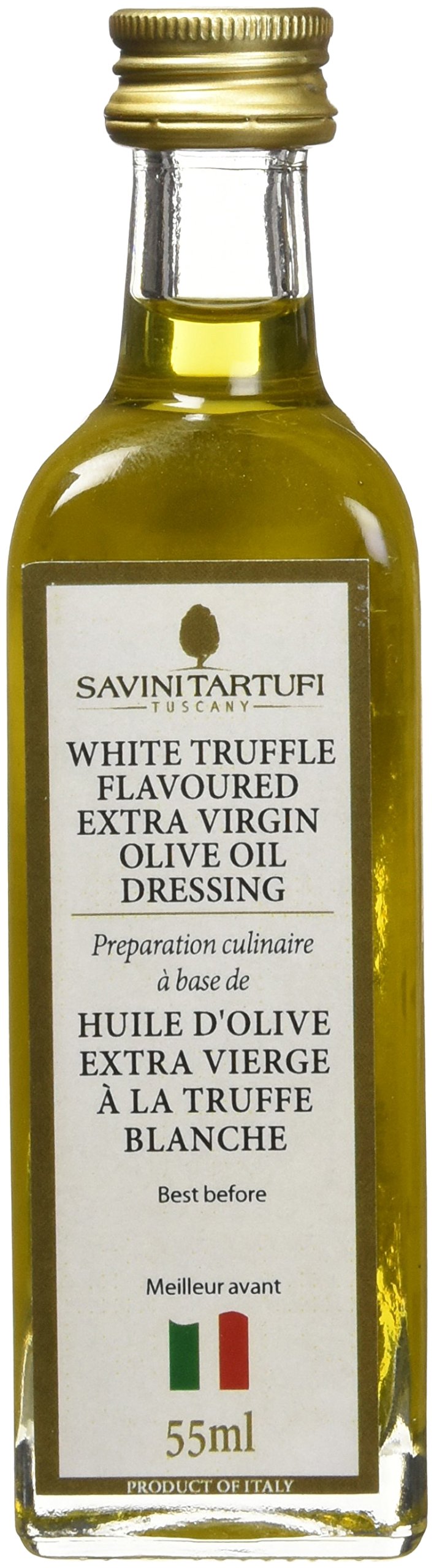 Savini Tartufi Tuscany Extra Virgin Olive Oil Infused with Real White Truffles, 55ml