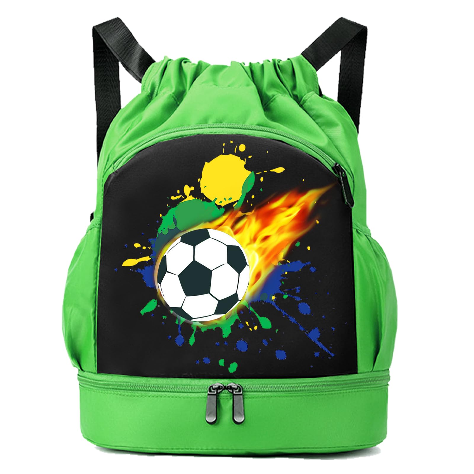 YOUYIKE Niños Mochila de Fitness, Deportiva Impermeable Bolsa de Playa, Bolsa para Viajes de Gimnasio, Adecuado Chico Chico Bolsa Deport, Mochila Con Cordón