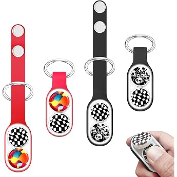 Echehi Pack of 2 Magnetic Fidget Toys Portable Stress Relief Toy Anti Stress & Concentration Ideal for Adults and Children Red Black