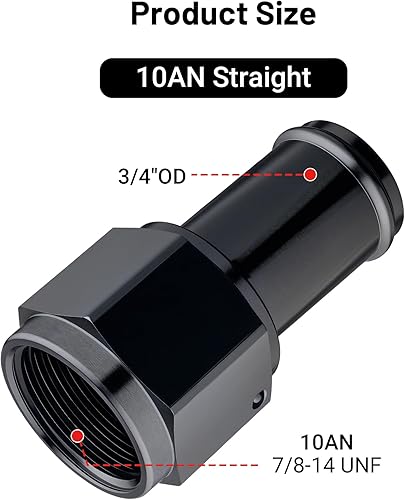 Vista 50 de EVIL ENERGY 8AN hembra a manguera de púas de 1/2 pulgada giratoria de 45 grados