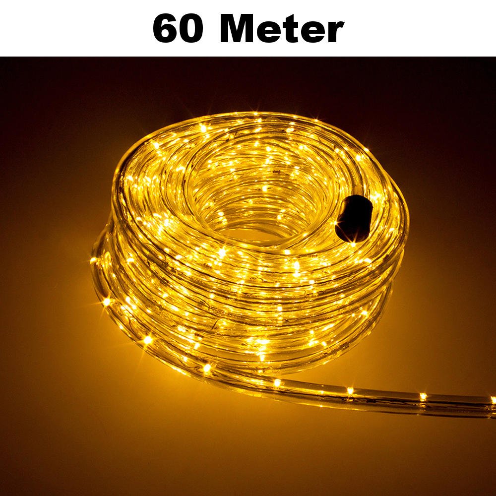 Trade-Shop Oświetlenie LED, wąż świetlny, 36 diod LED/metr, na balkon, taras, do ogrodu, na imprezę, Boże Narodzenie, dekoracja (5 m/10 m/20 m/30 m/40 m/50 m/60 m/80 m/100 m)