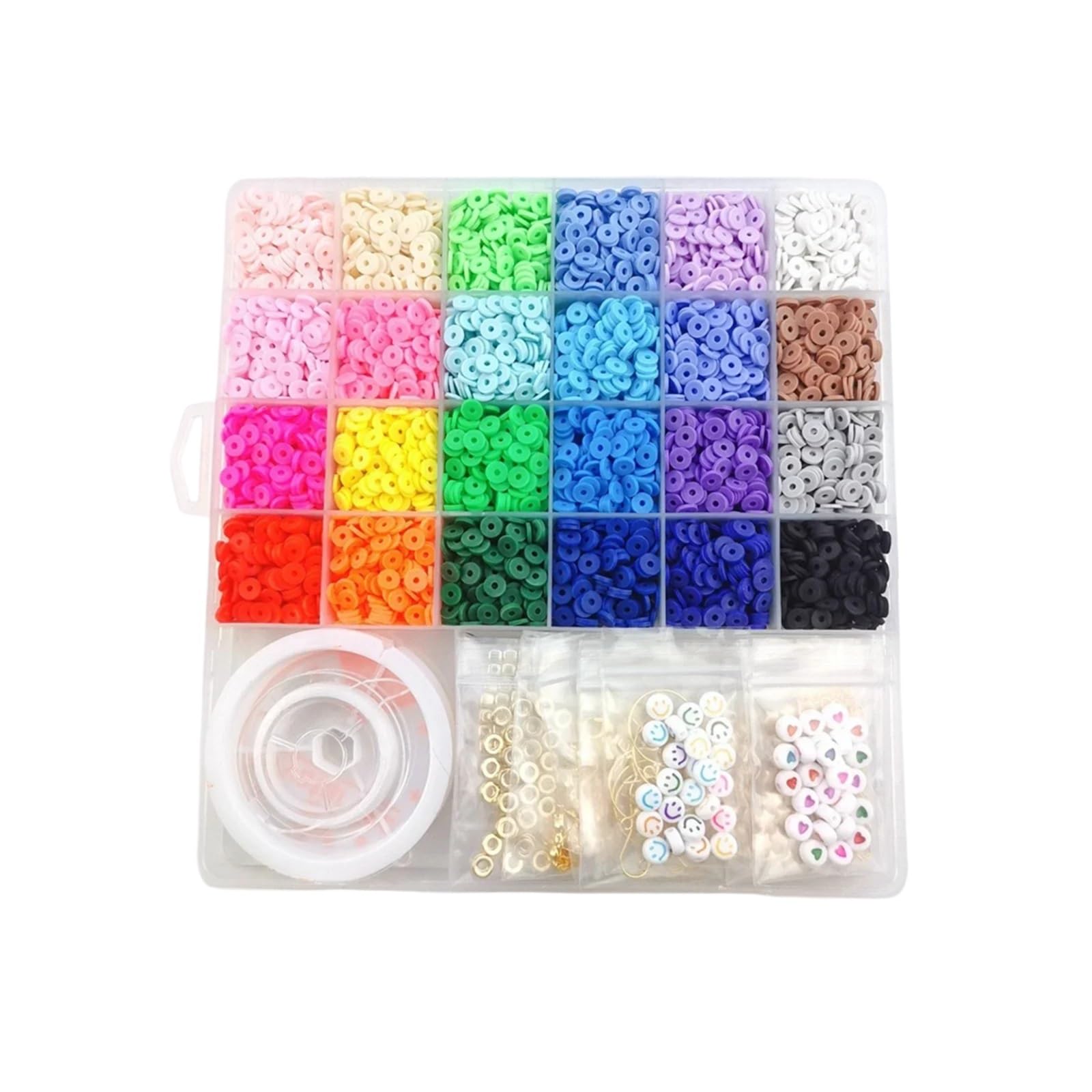 Senyoi DIY Beads kit A Set of 6,000 Polymer Clay Beads