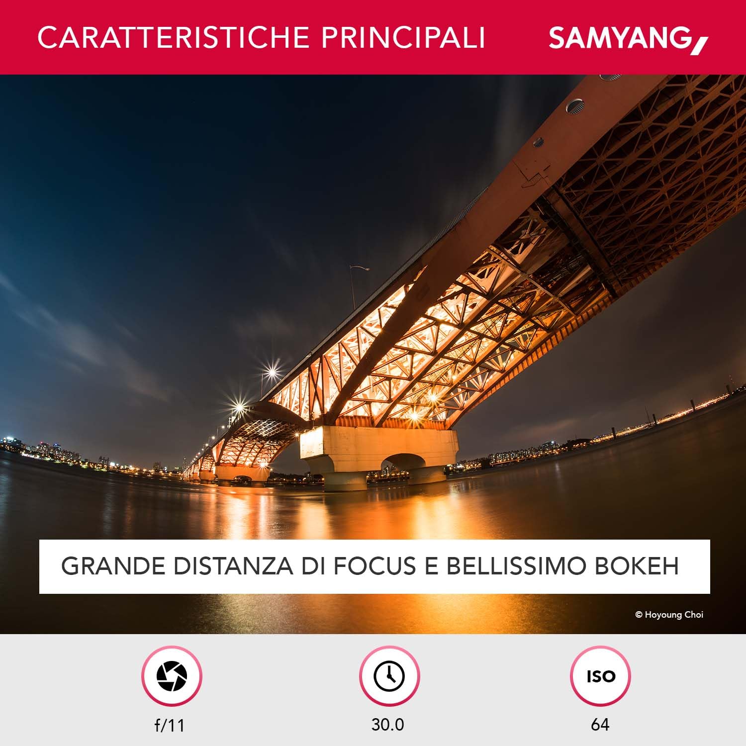 Obiettivo Samyang Fisheye per Nikon AE 12mm F2.8 ED AS NCS nero
