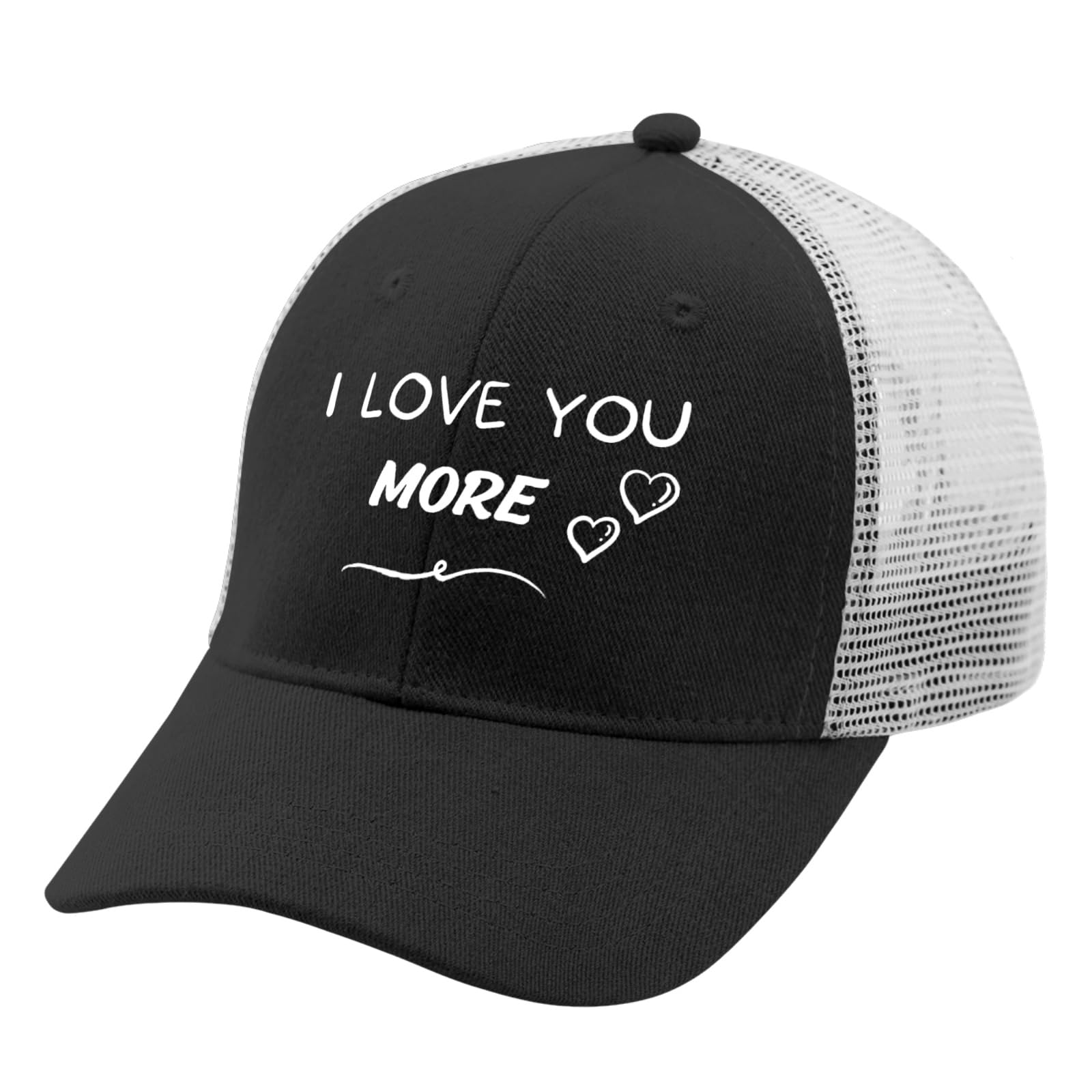I Love You More Hat for Men Baseball Cap Stylish Washed Workout Hats Cotton
