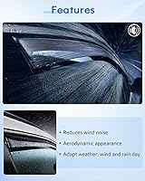 Vista 5 de Deflector de ventana lateral, viseras de humo oscuro, juego de 4 piezas para Chevrolet para Silverado 1500 2014-2018