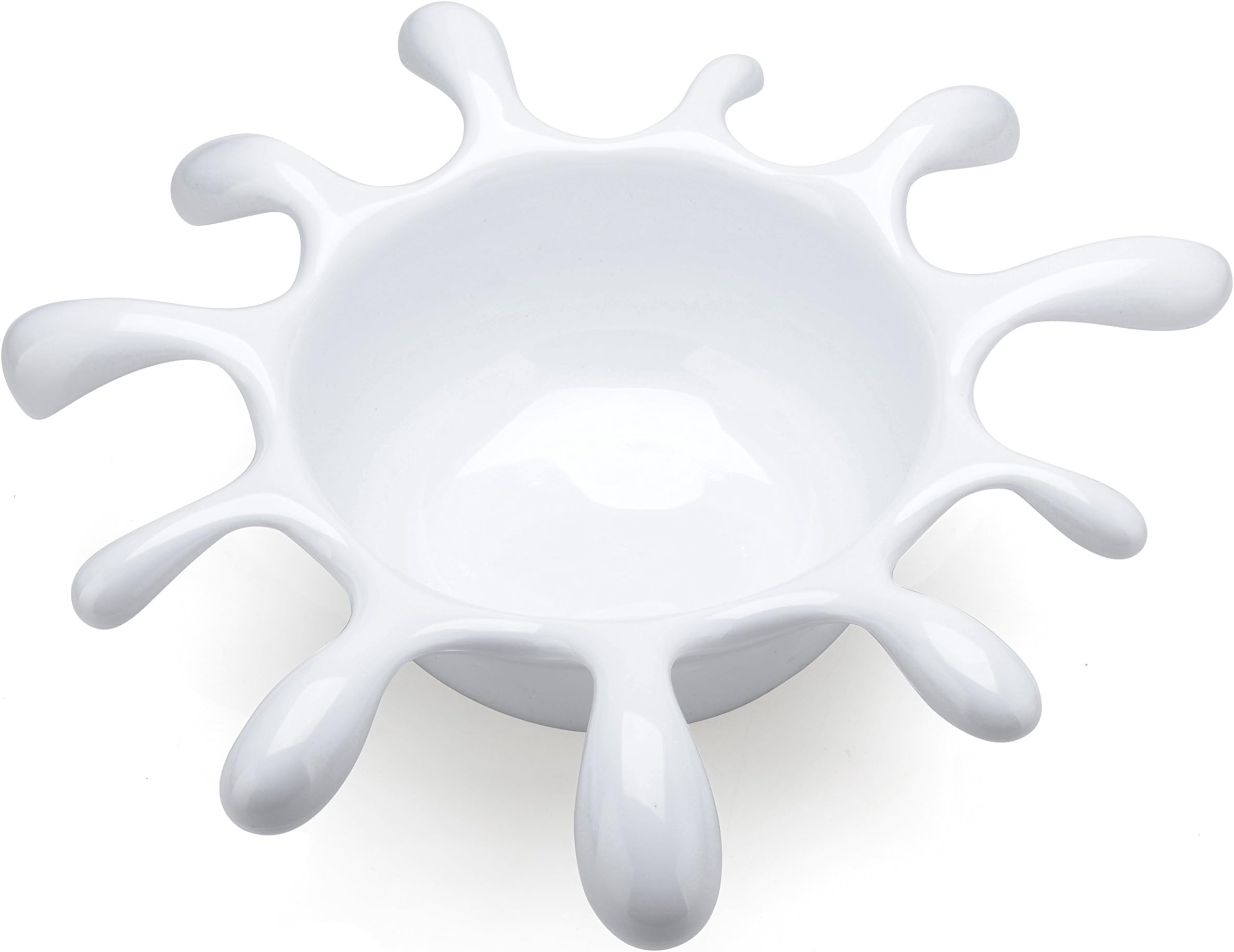 LaBrinx Designs Paint Drop Splash Bowl Decorative Coffee Table Bowl (White)