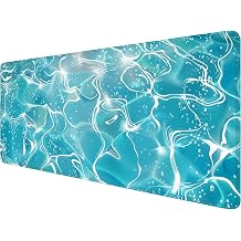 Anime Wave Desk Mat Gaming Mouse Pad Blue Ocean Waves Water Mousepad XL Large Gaming Mouse Pad Laptop Keyboard Mat Desk Pad Office Home Decor for Women Girl 31.5"x11.8"
