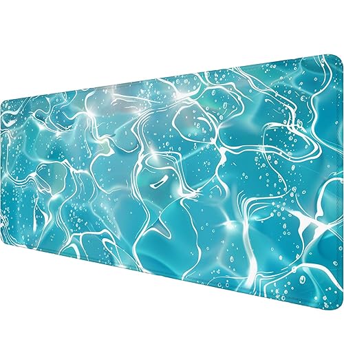Anime Wave Desk Mat Gaming Mouse Pad Blue Ocean Waves Water Mousepad XL Large Gaming Mouse Pad Laptop Keyboard Mat Desk Pad Office Home Decor for Women Girl 31.5"x11.8" - 11.8" x 31.5" - Anime Wave_010