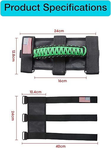 Miniatura 7 de Paquete de 2 asas de agarre de barra antivuelco, asas de paracaídas para Wrangler CJ YJ TJ JL JK LJ JLU JKU Sahara Freedom Rubicon, Gladiator JT
