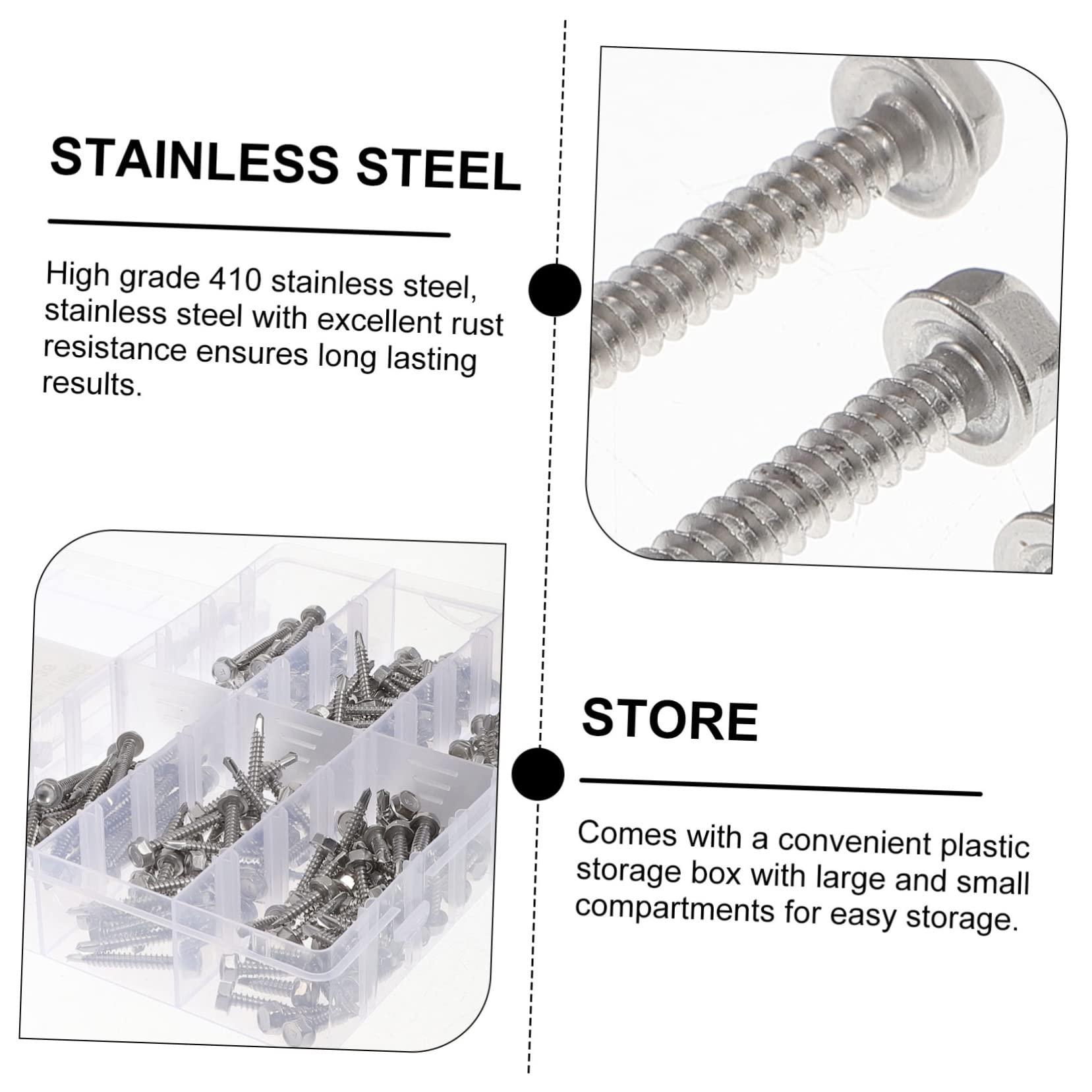 Surtido de Tornillos Autorroscantes M4.2 Acero Inoxidable 410
