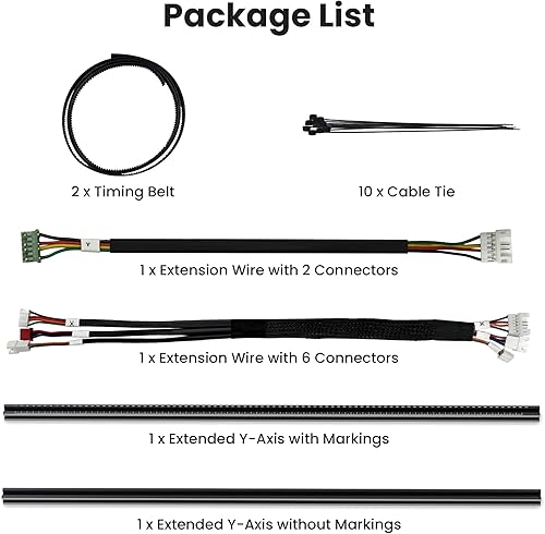 Miniatura 6 de Kit de extensión de eje Y serie X3, kit de expansión de área de grabador láser EX3 para cortador láser de 5 W10 W, el área de grabado se expande a