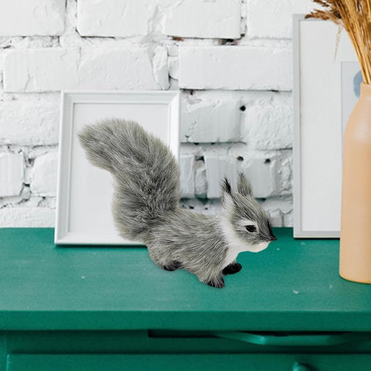 Rosojodg 30cm Gray Simulation Plush Squirrel Squirrel Stuffed Animals Plush Rabbit Soft for Gift Home Decor Place Table Decorations Ornament Room Decorations - Image 4