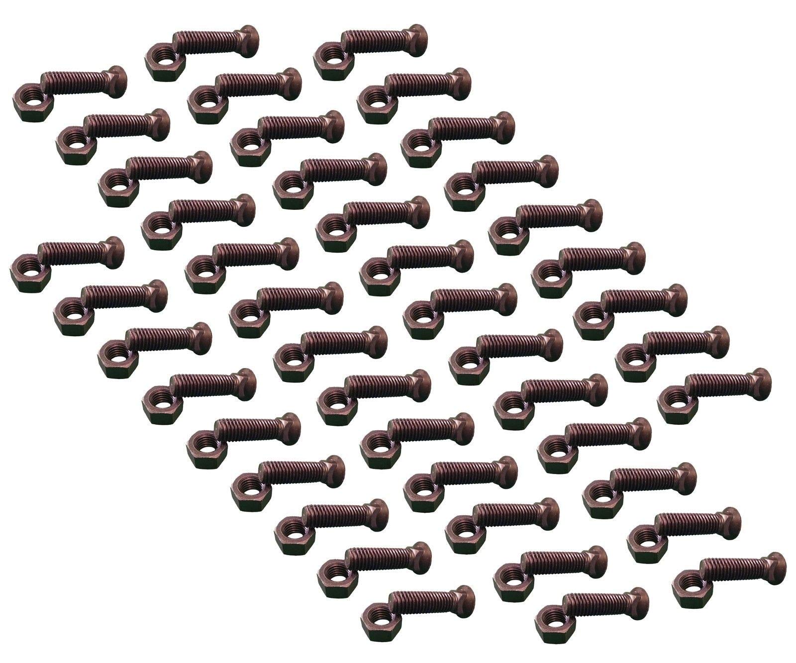 45 - Plow Bolt & Nut for Blades/Cutting Edge, 5/8-11x 2 - Grade 8, Dome Head