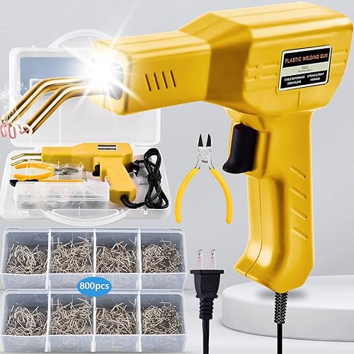 Soldador de plástico, ajuste multiusos, kit de soldadura de plástico, operación rápida, kit de soldadura de reparación de plástico, más cómodo