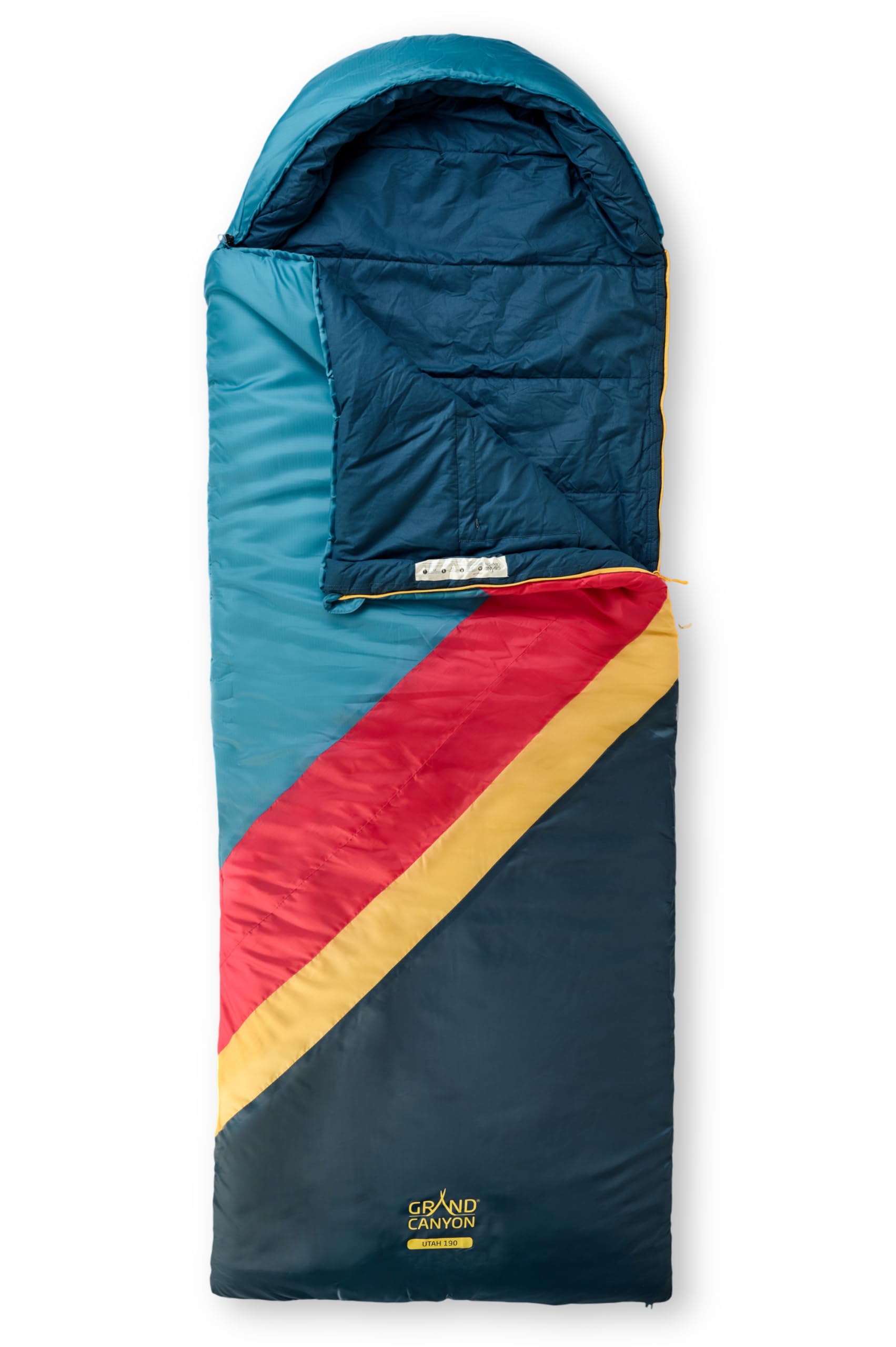 GRAND CANYON UTAH 190 – Sac de Couchage Couverture Coton Biologique – Sac de Couchage -3 Degrés Chaud – Complete Zip Comme Couverture – 2000 g