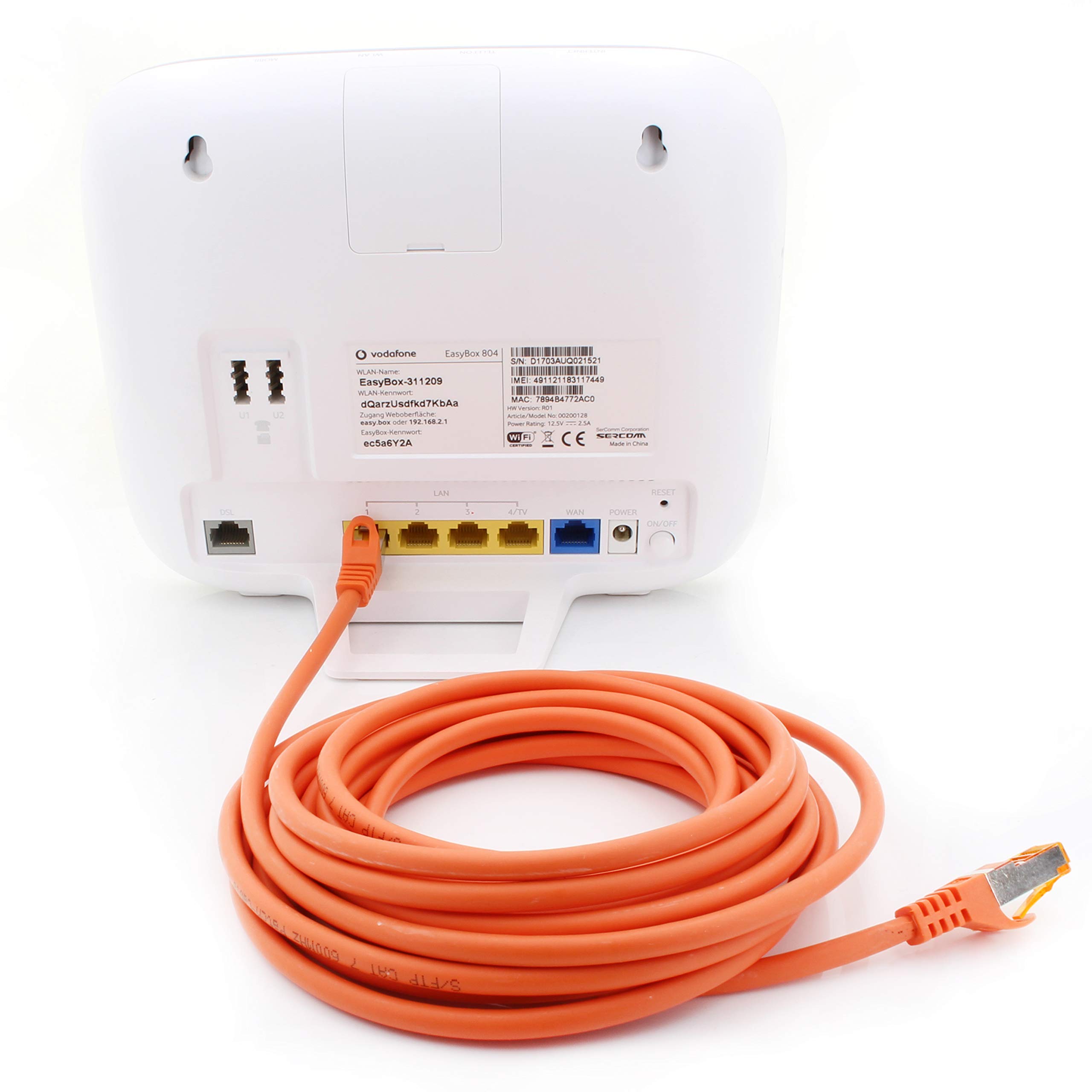 Lot De 10 Câbles Réseau Cat7 0,5m - Ethernet 10Gb/s RJ45 Haute Vitesse Blindé Noir