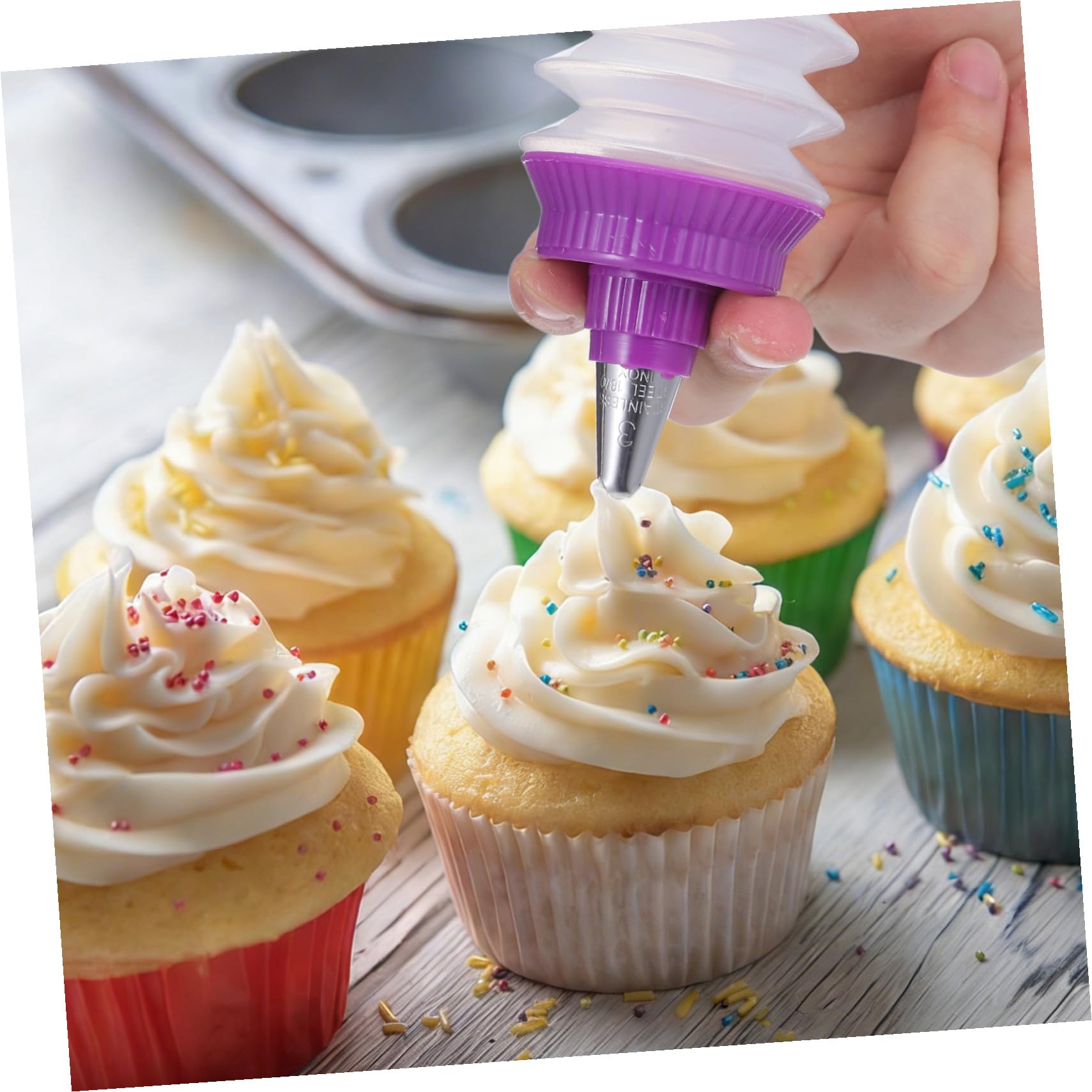 DOITOOL Bouteilles à Glaçage Réutilisables Faciles à Lot de 2 en PP Accessoires Essentiels de Pâtisserie Couleur Aléatoire pour Décoration de Gâteaux et Biscuits
