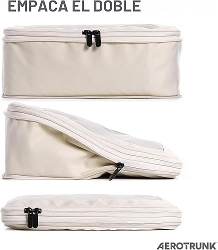 Miniatura 2 de Aerotrunk Cubos de embalaje de compresión para viajes, bolsas organizadoras de equipaje, cubos de embalaje con doble cremallera para maletas