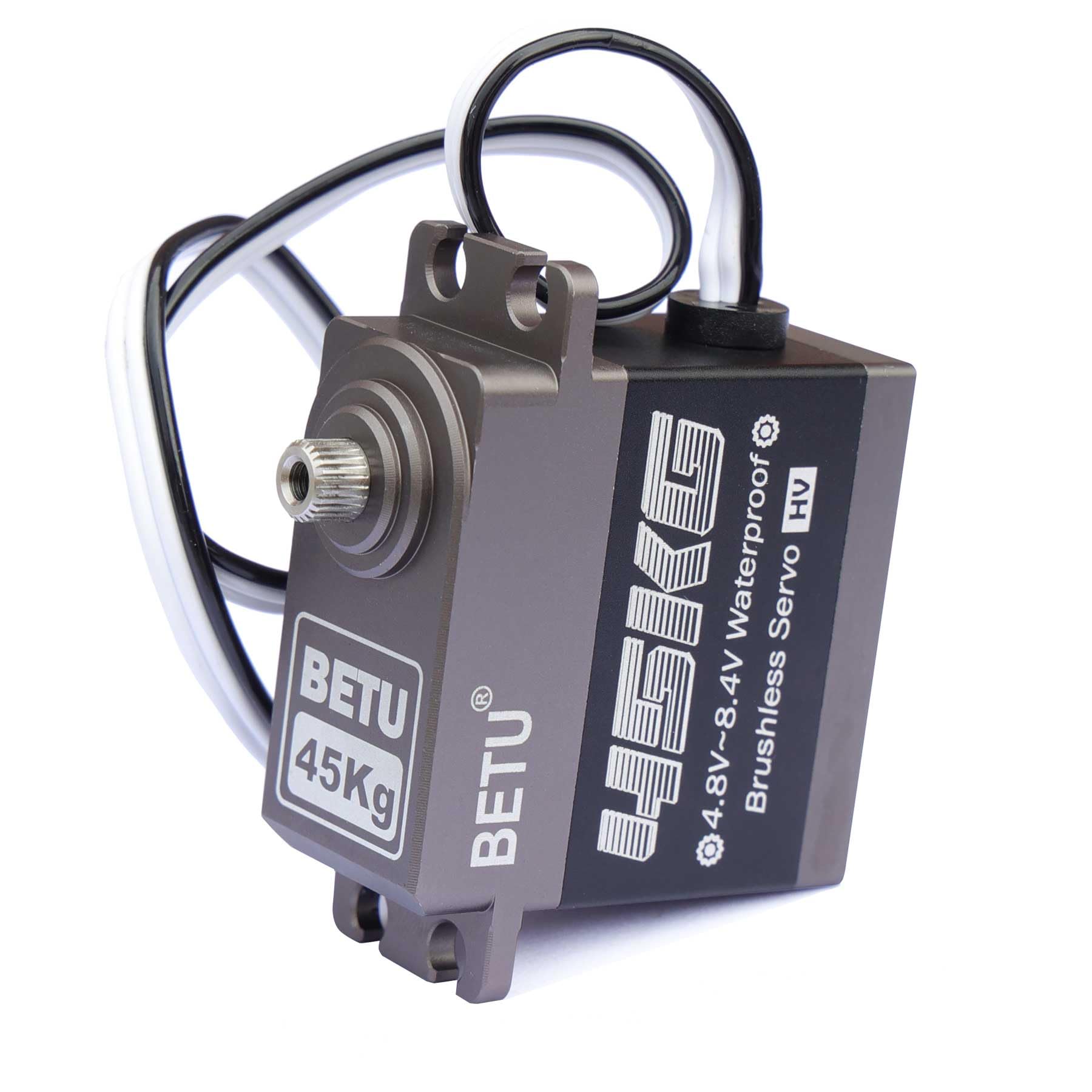 BETU Servo Brushless da 45 kg, Servo Waterpoof, RC Servo Compatibile con 1/5,1/6, 1/8, 1/10 RC Auto/Robot/Barca/Aereo