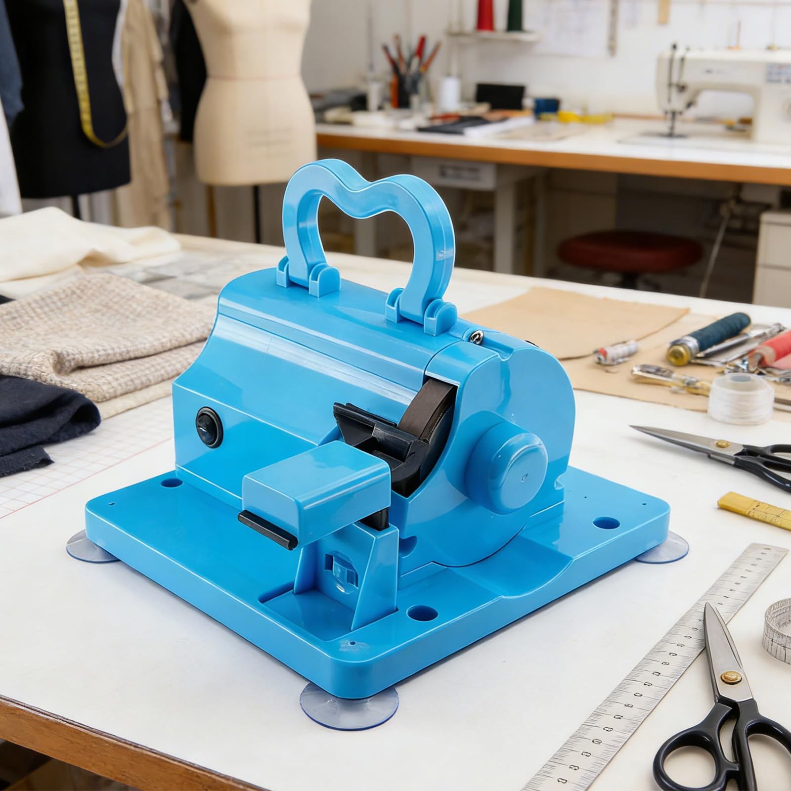 Generico Affilatrice Elettrica per Forbici da Sarto E Forbici per Tessuti, 4500RPM Affilacoltelli con Mola Diamantata in Resina 8mm, per Sartoria E Lame da Cucina